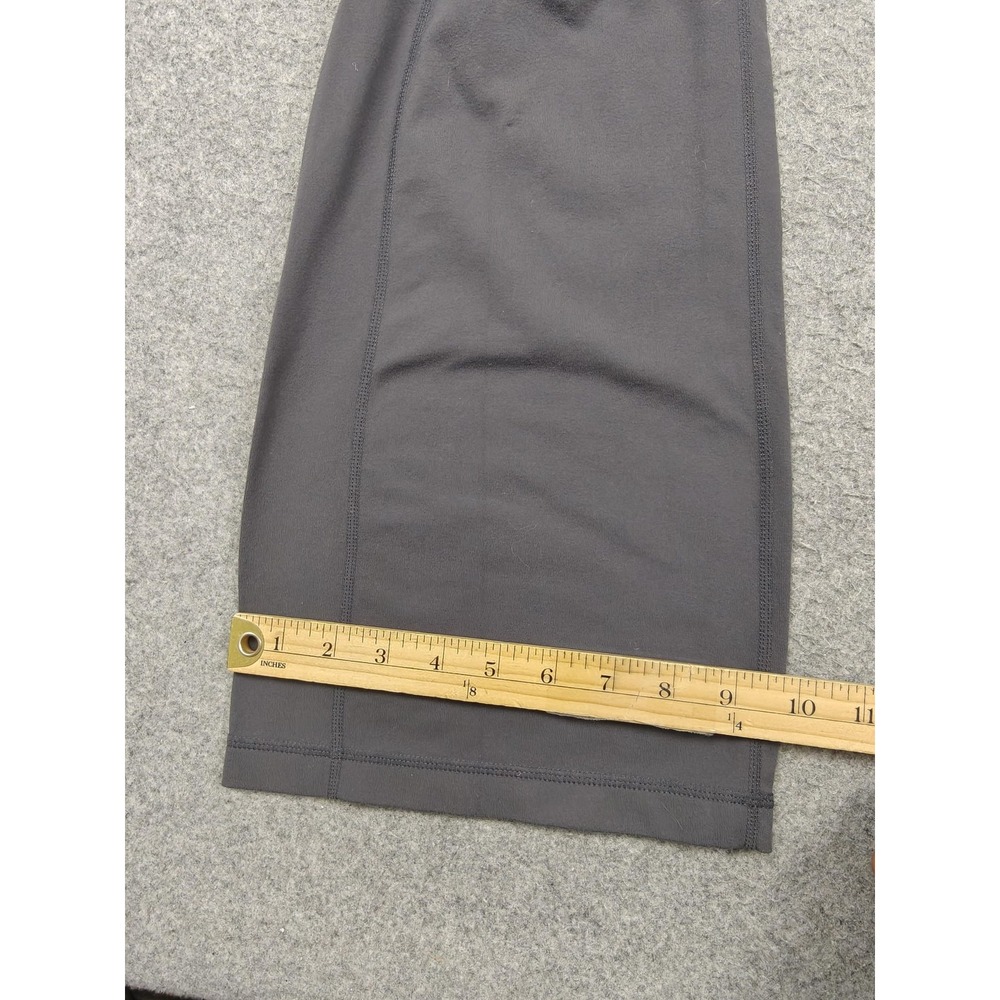 Lululemon Pants Womens 8 Gray Flare Leg Knit Elastic Waist Yoga Athletic - Picture 8 of 10